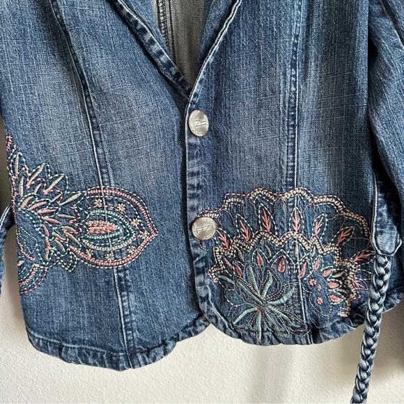 PZI Jeans vintage y2k denim embroidered jacket - Picture 4 of 5